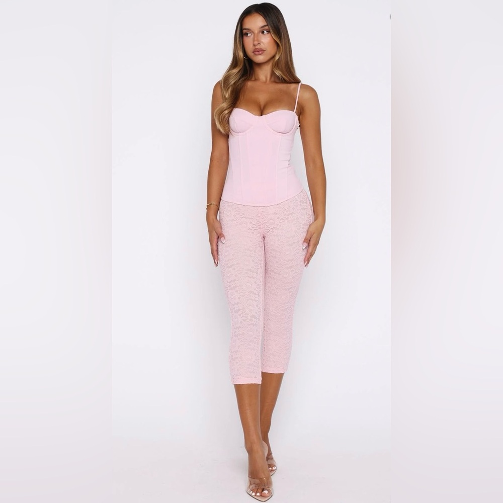 White Fox Boutique Moonlight Dance Bustier Baby Pink Size S NWT